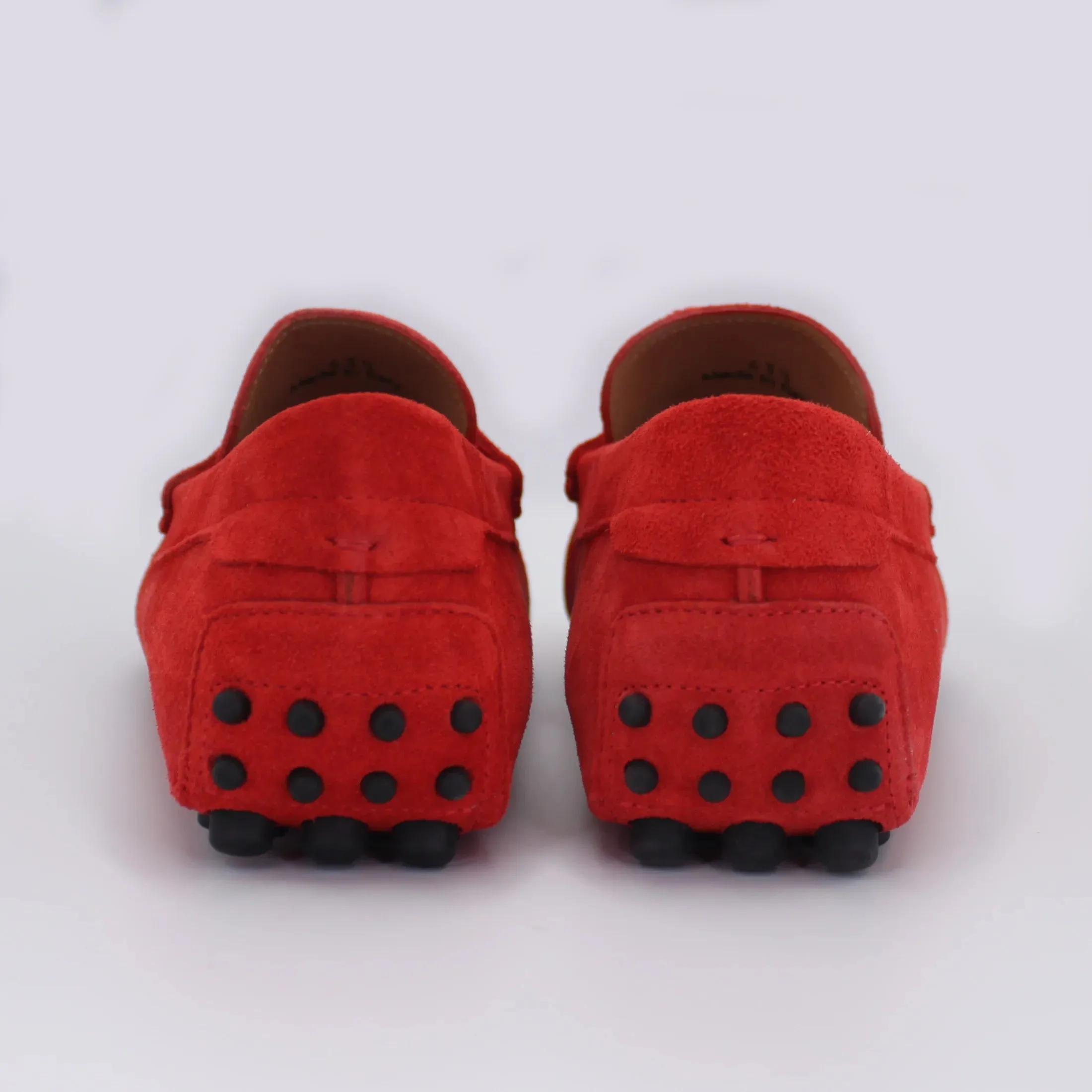 Men's Driver in Calf Leather Suede in Rubino Red (CONU460002)