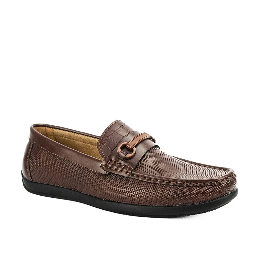 MX 24396 BLACK/DARK-BROWN CASUAL LOAFERS