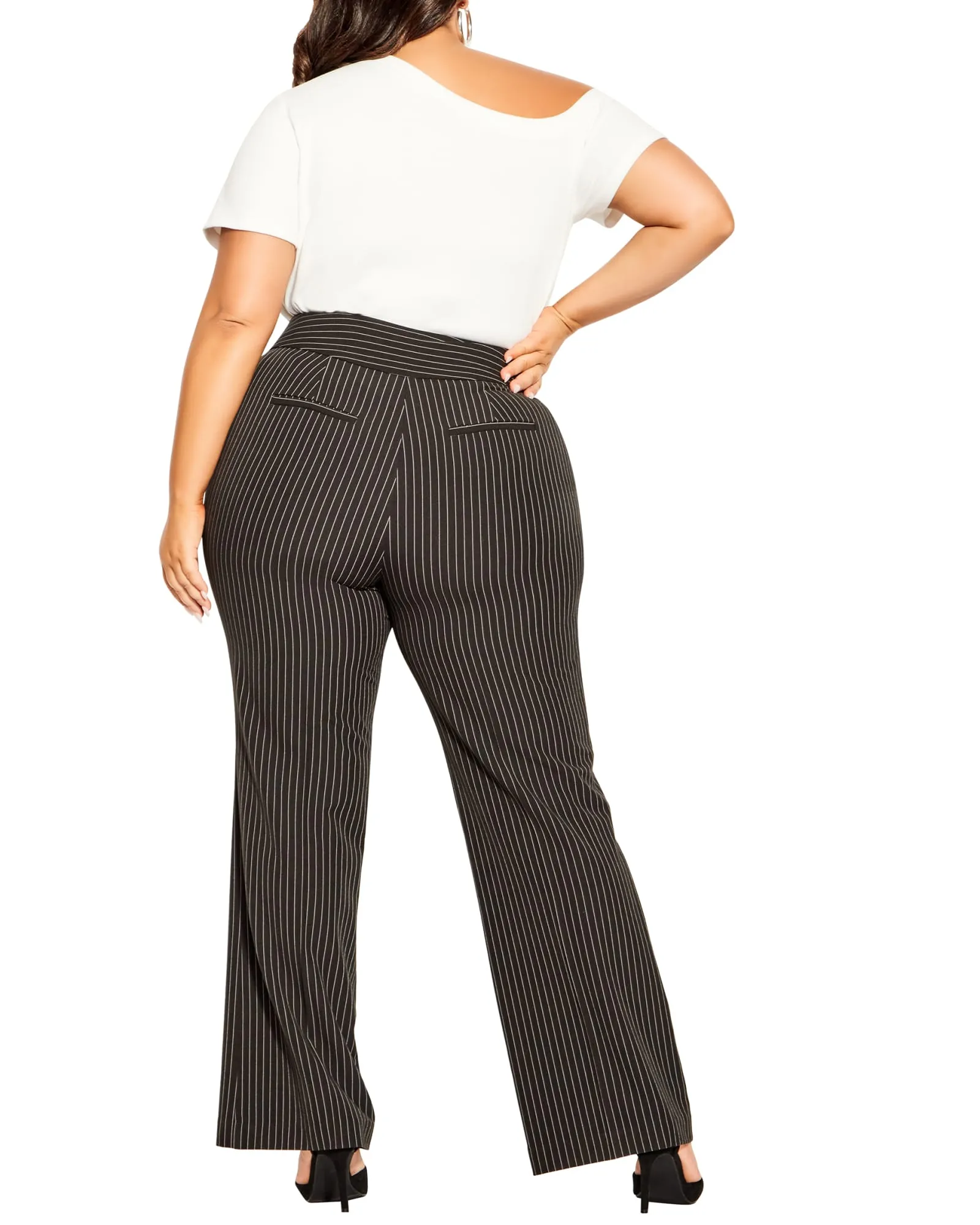 Penelope Pant | Black Pinstripe