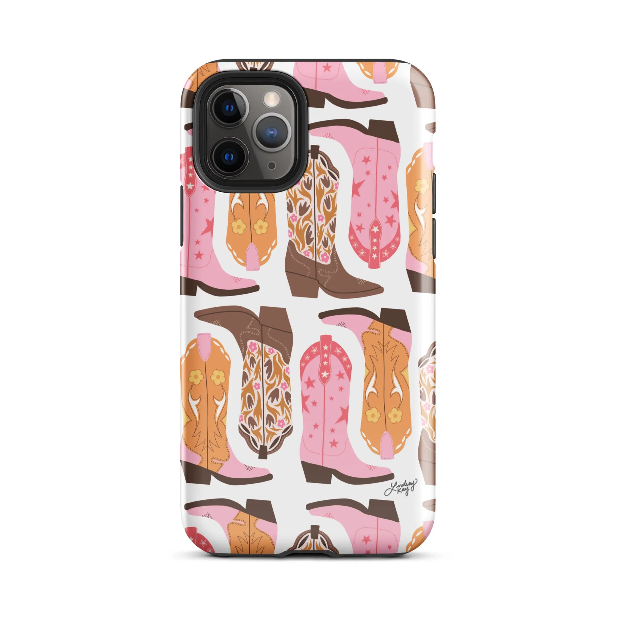 Pink Cowboy Boots Pattern - Tough Case for iPhone®