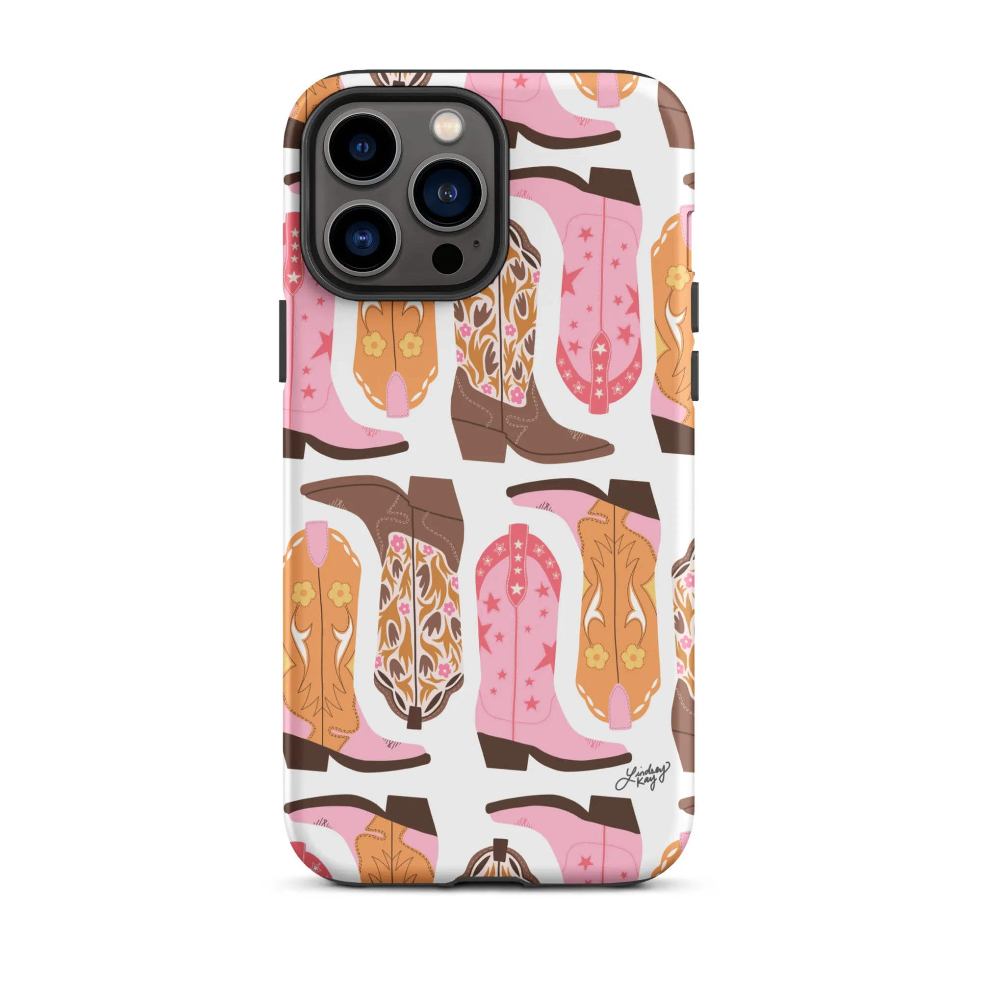 Pink Cowboy Boots Pattern - Tough Case for iPhone®