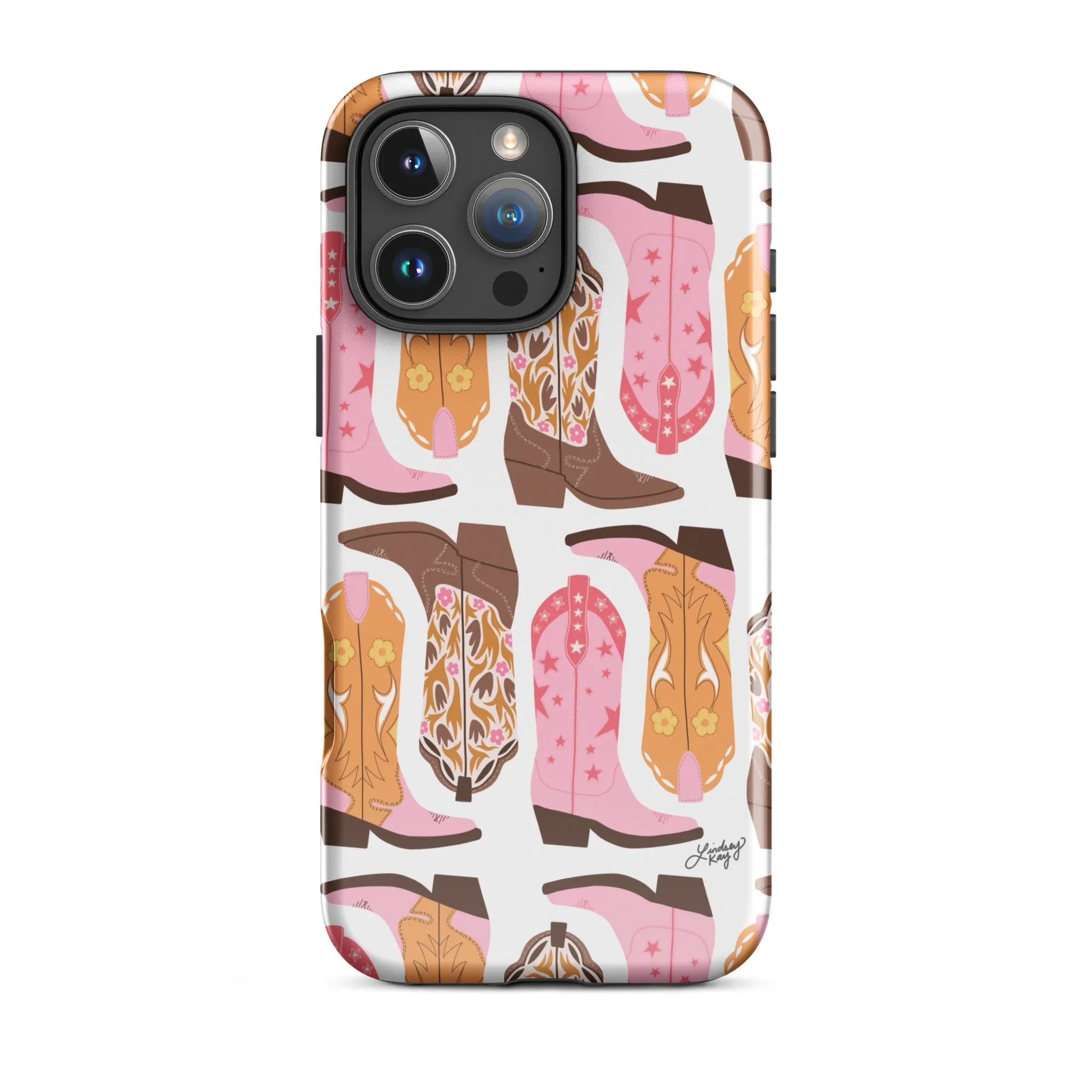Pink Cowboy Boots Pattern - Tough Case for iPhone®