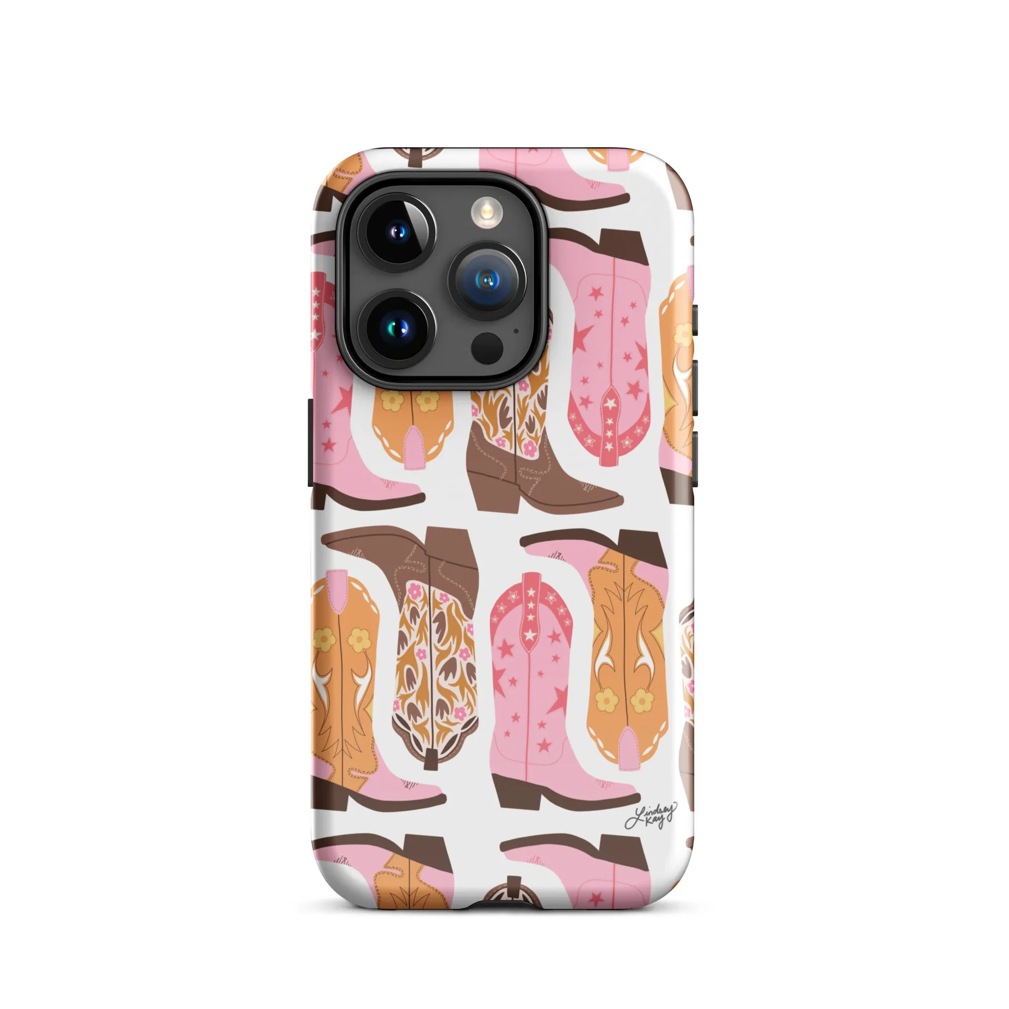Pink Cowboy Boots Pattern - Tough Case for iPhone®