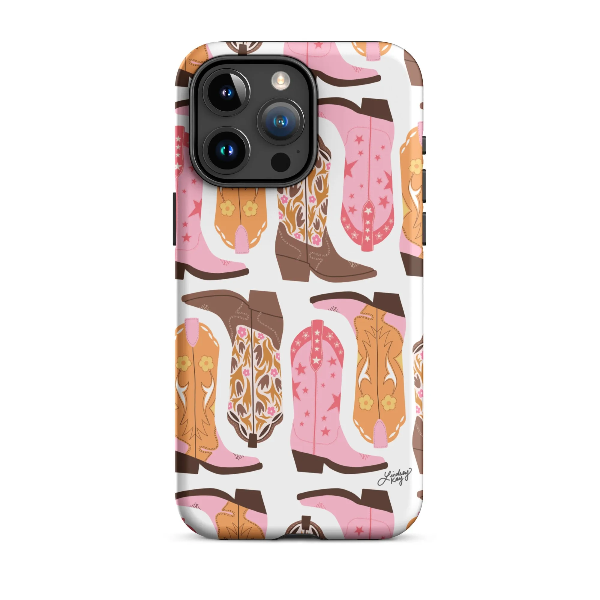 Pink Cowboy Boots Pattern - Tough Case for iPhone®