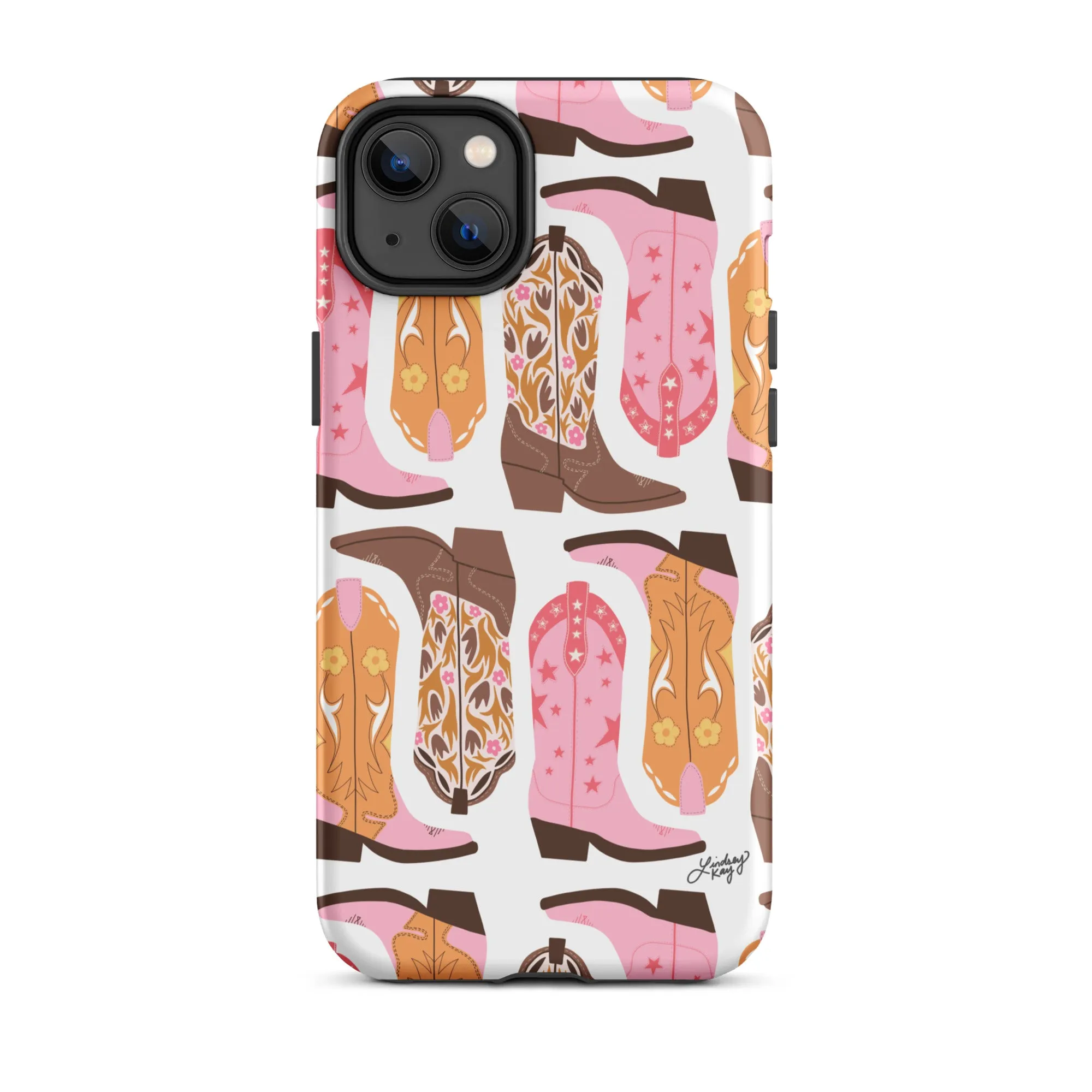 Pink Cowboy Boots Pattern - Tough Case for iPhone®