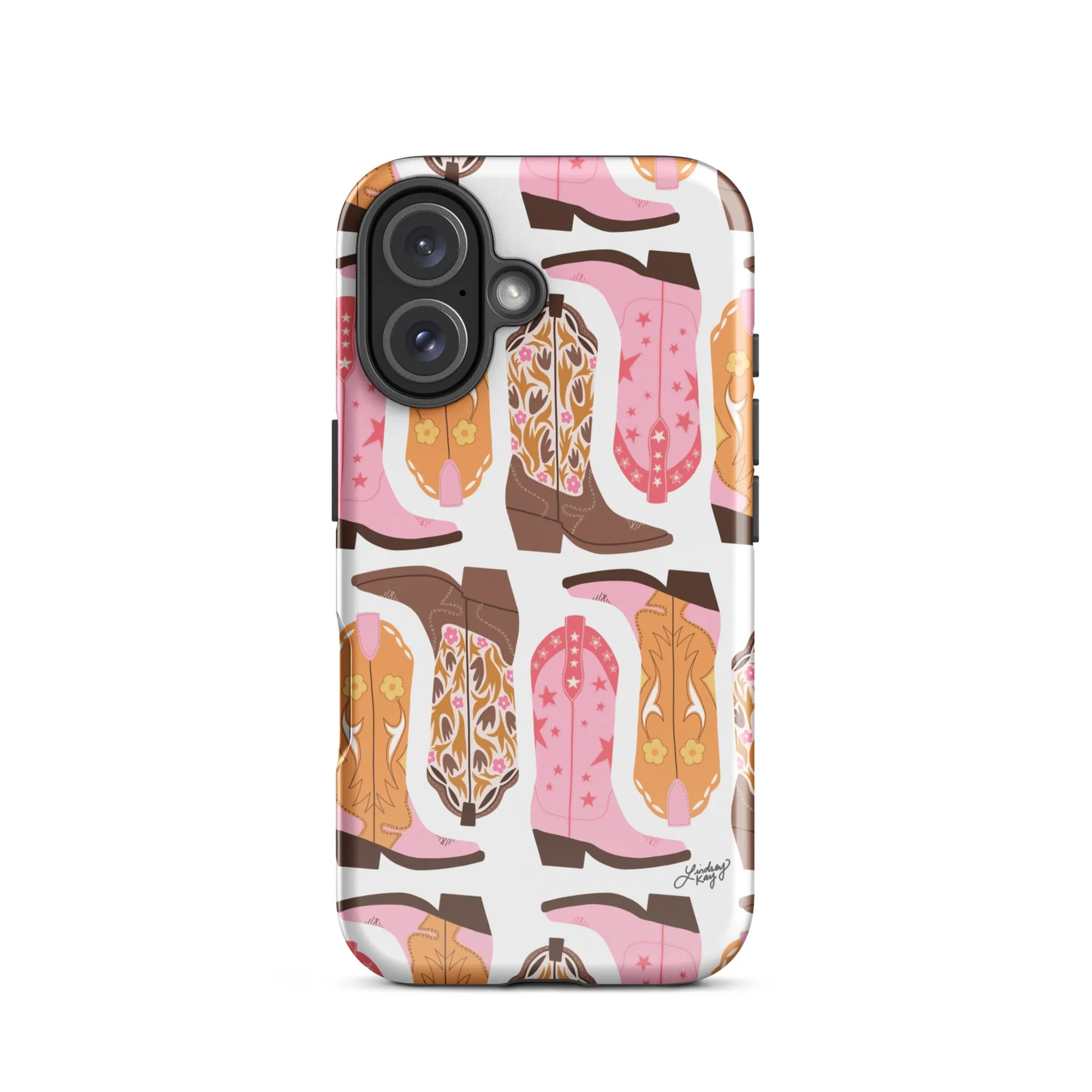 Pink Cowboy Boots Pattern - Tough Case for iPhone®