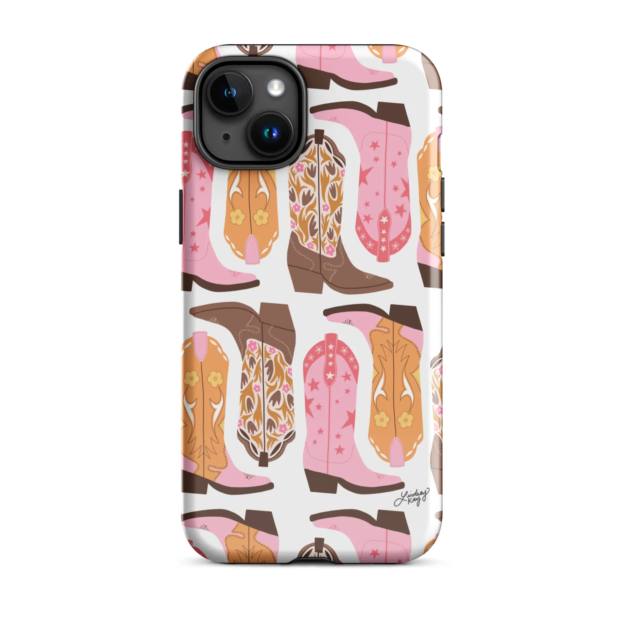 Pink Cowboy Boots Pattern - Tough Case for iPhone®