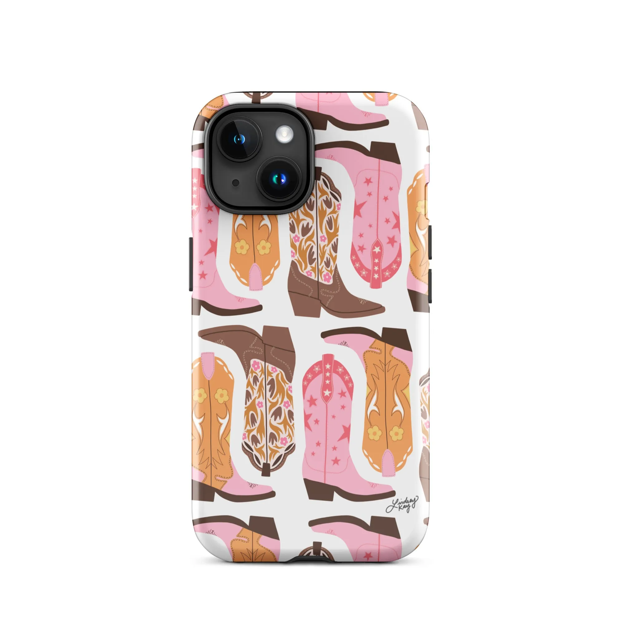Pink Cowboy Boots Pattern - Tough Case for iPhone®