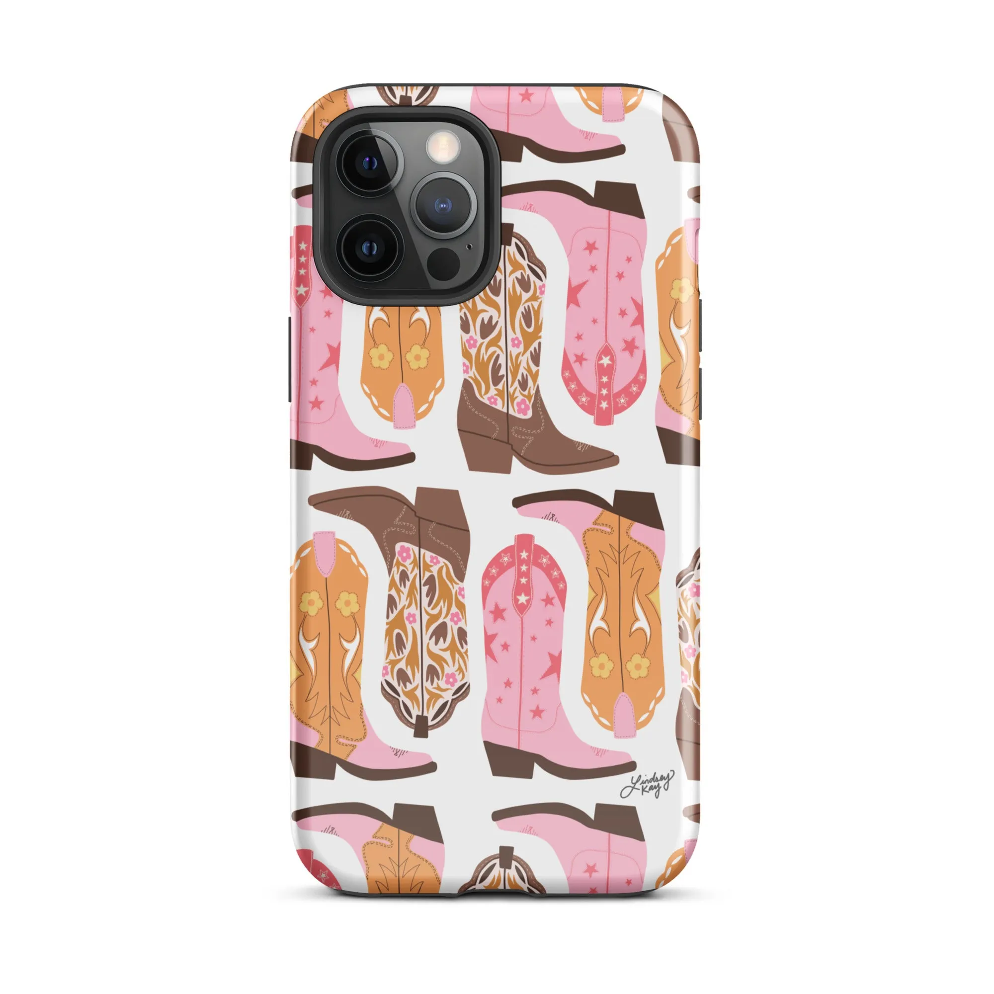 Pink Cowboy Boots Pattern - Tough Case for iPhone®