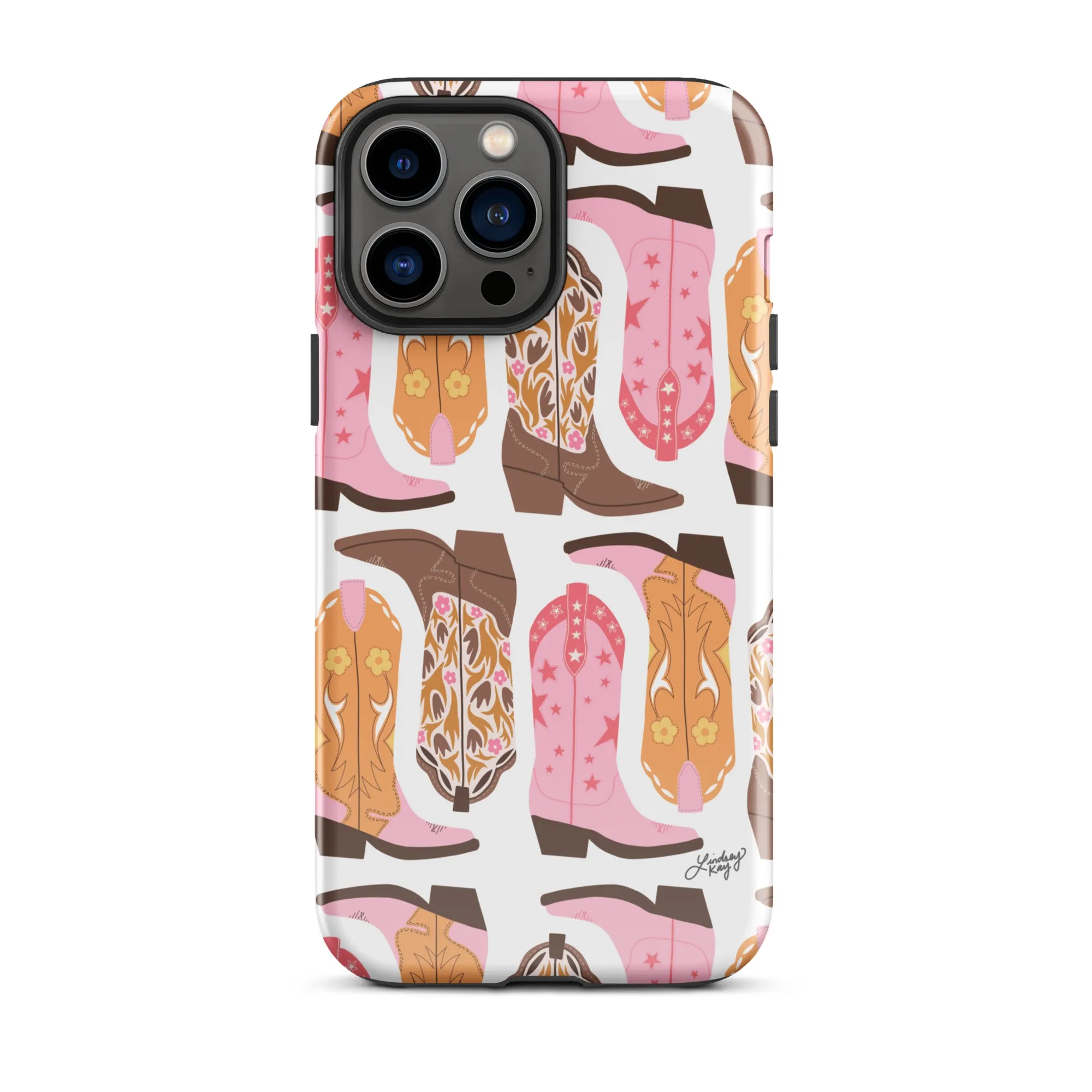 Pink Cowboy Boots Pattern - Tough Case for iPhone®