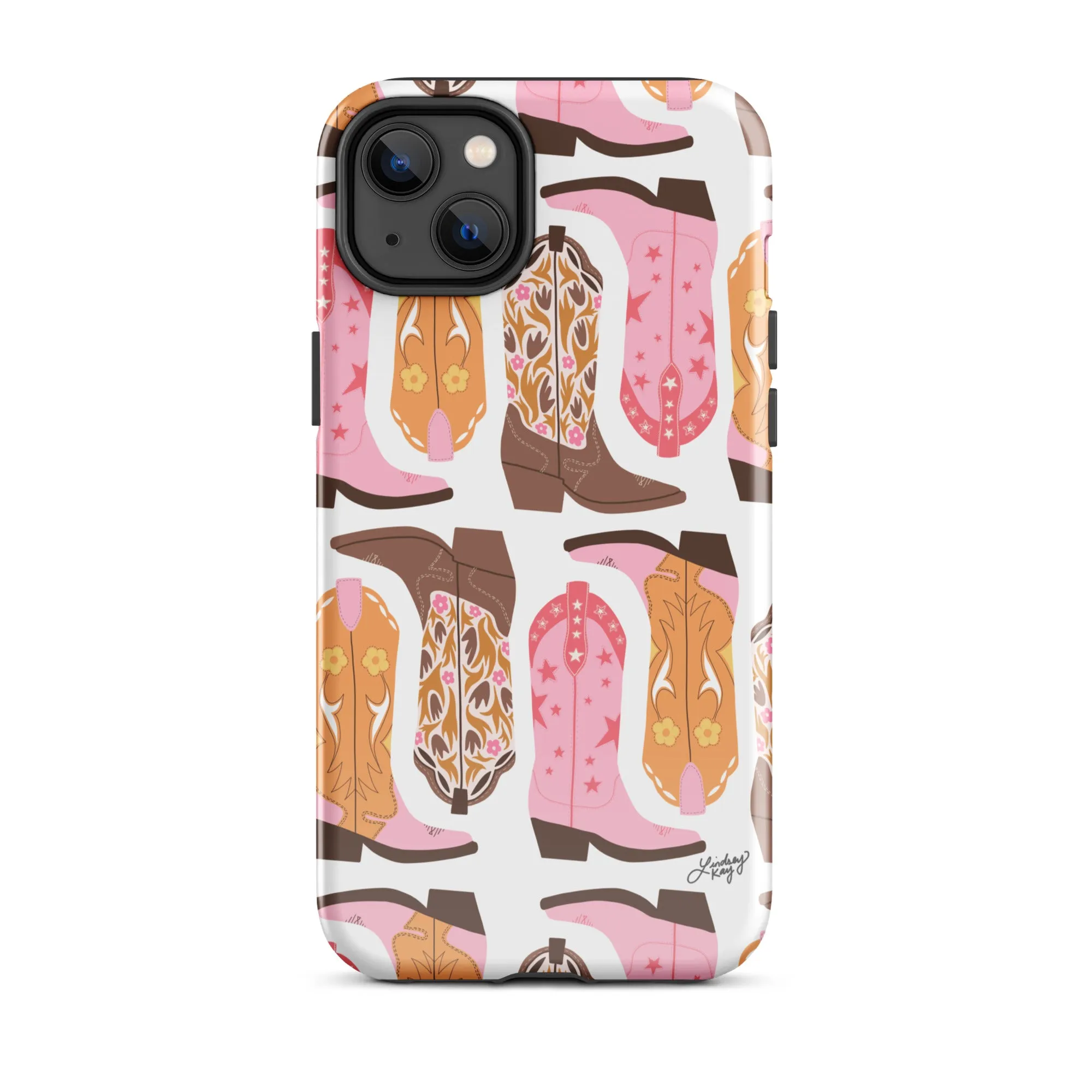 Pink Cowboy Boots Pattern - Tough Case for iPhone®