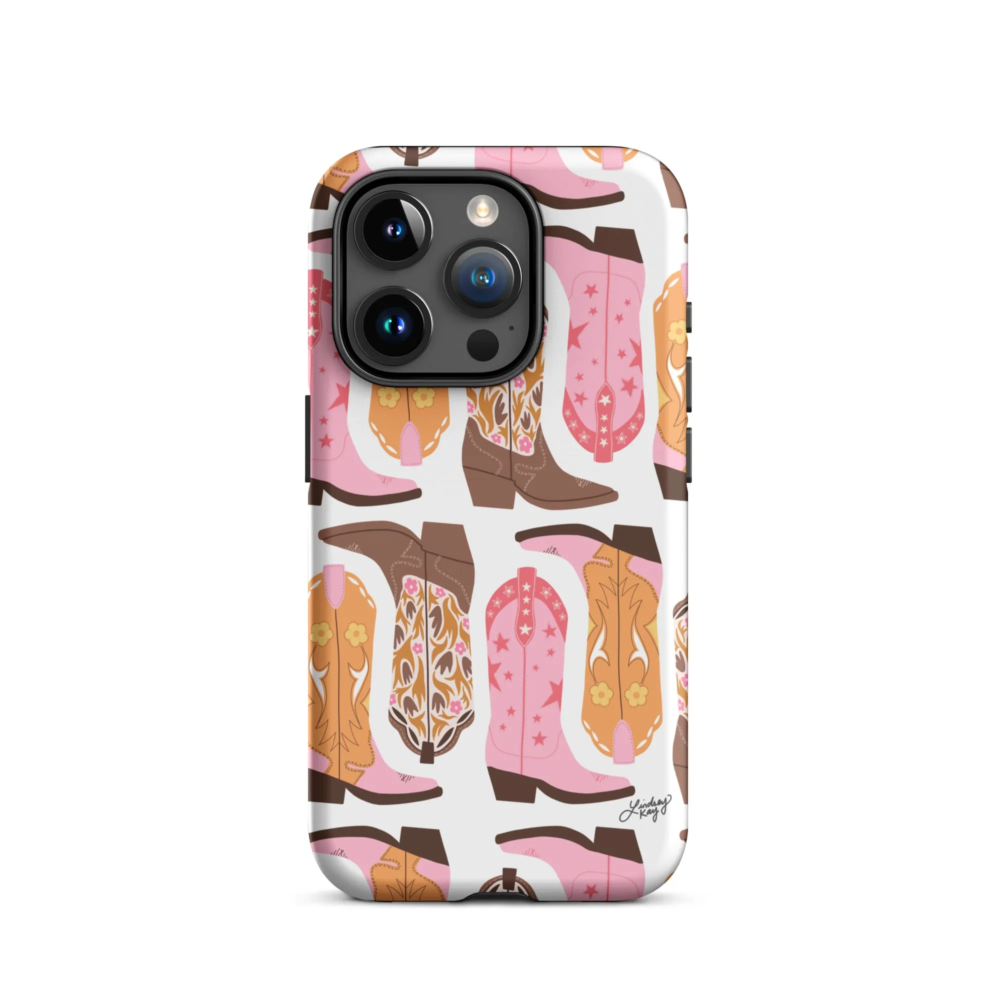 Pink Cowboy Boots Pattern - Tough Case for iPhone®