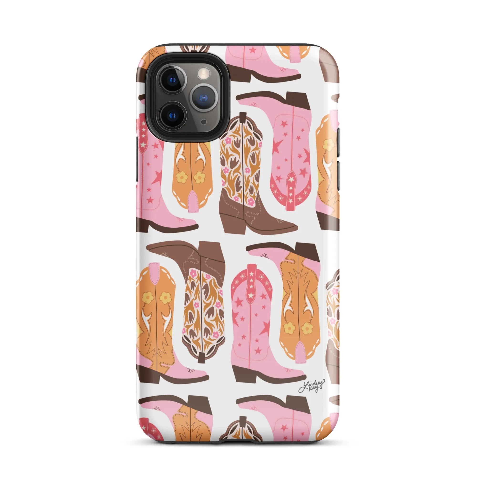 Pink Cowboy Boots Pattern - Tough Case for iPhone®