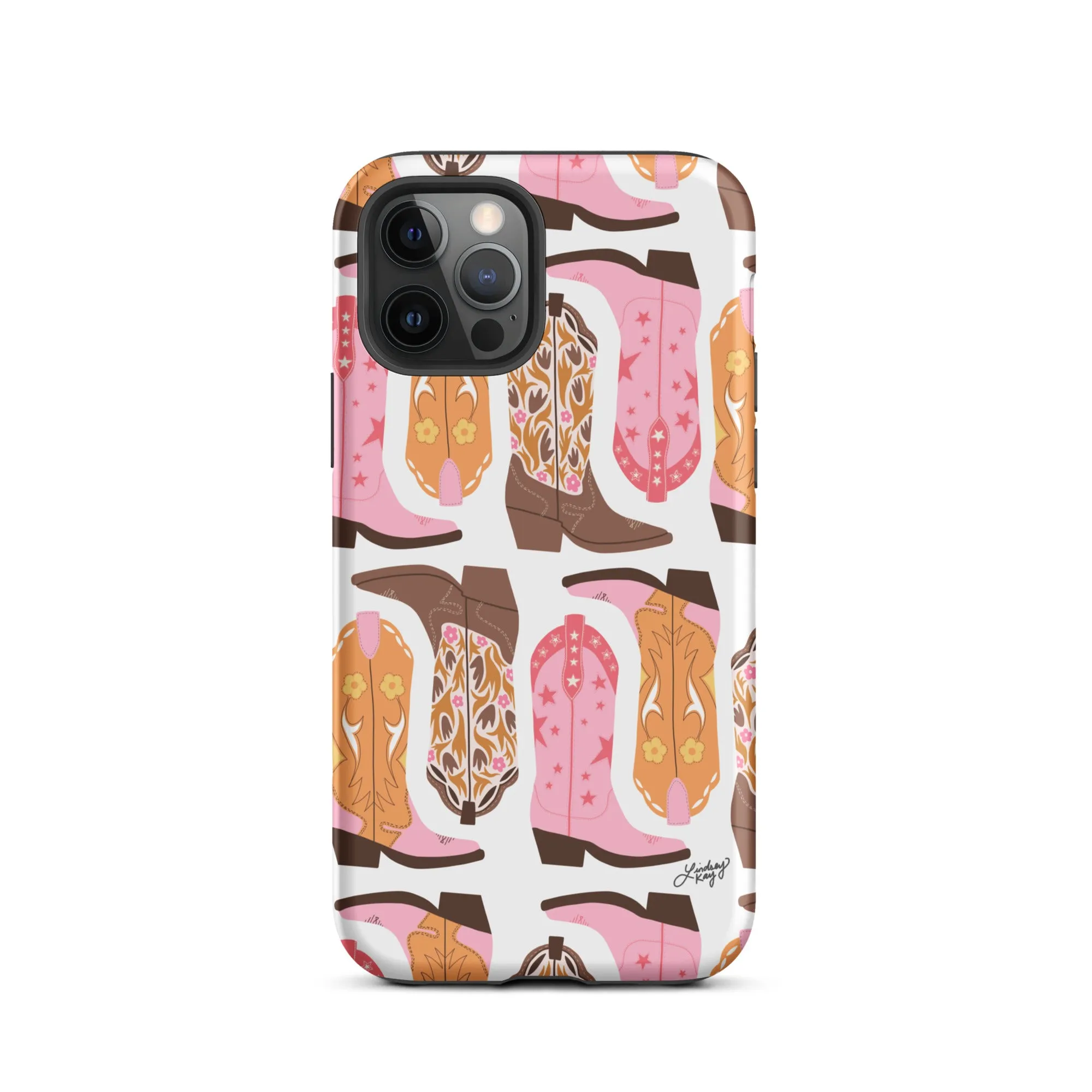 Pink Cowboy Boots Pattern - Tough Case for iPhone®