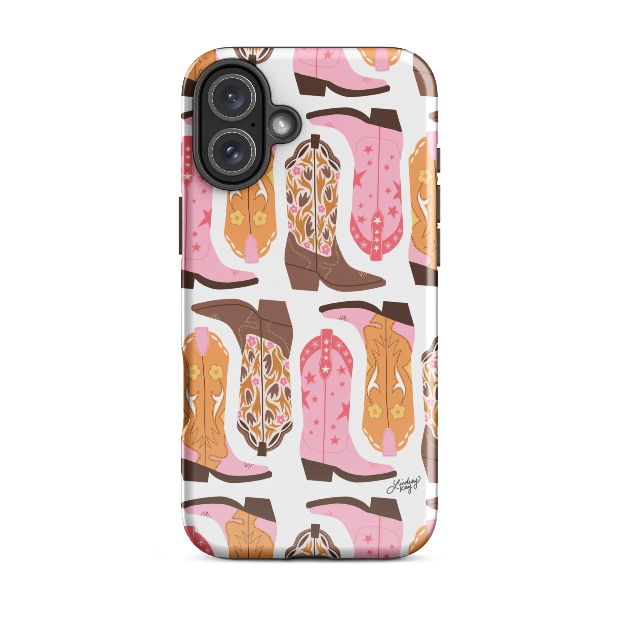 Pink Cowboy Boots Pattern - Tough Case for iPhone®