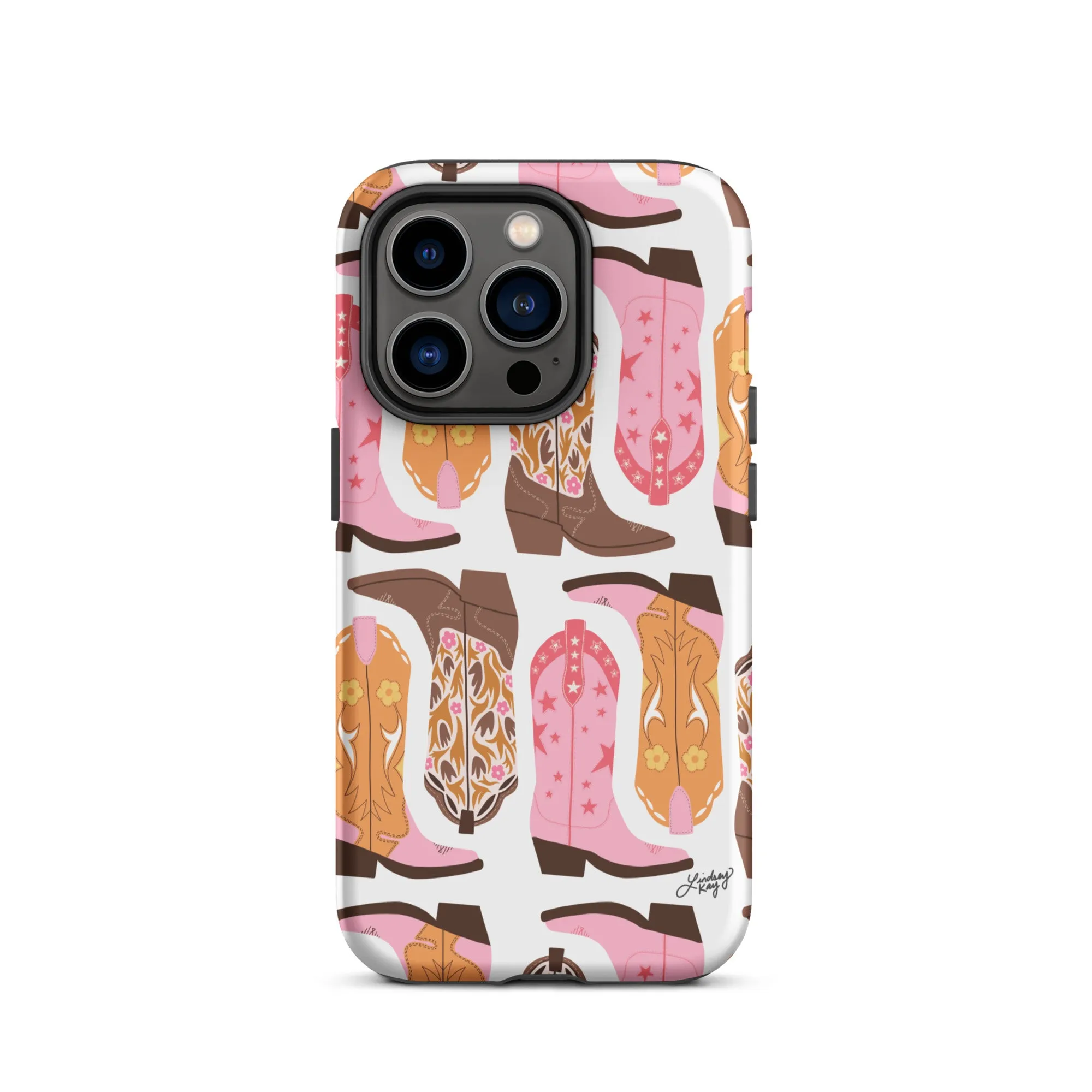 Pink Cowboy Boots Pattern - Tough Case for iPhone®