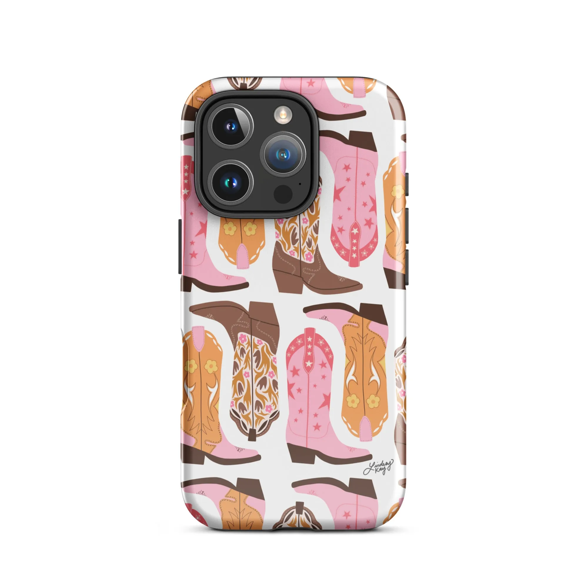 Pink Cowboy Boots Pattern - Tough Case for iPhone®