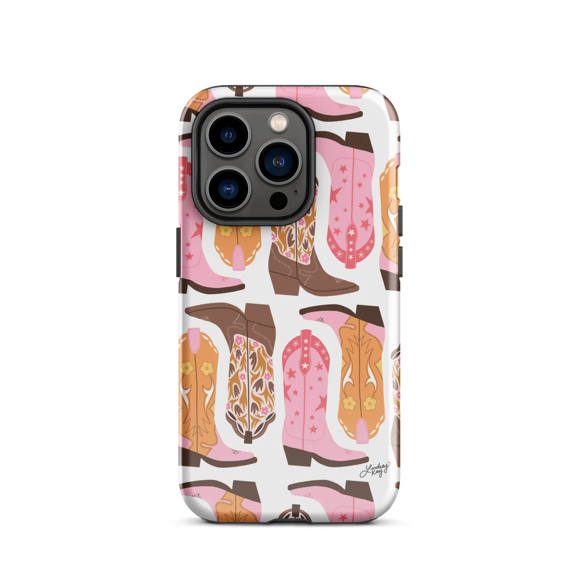Pink Cowboy Boots Pattern - Tough Case for iPhone®