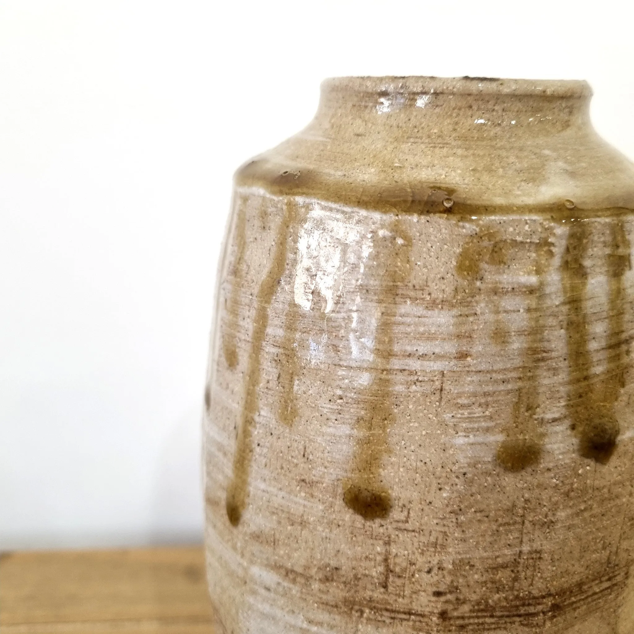Robert Hunter | Faceted Wood Ash Glaze Vessel