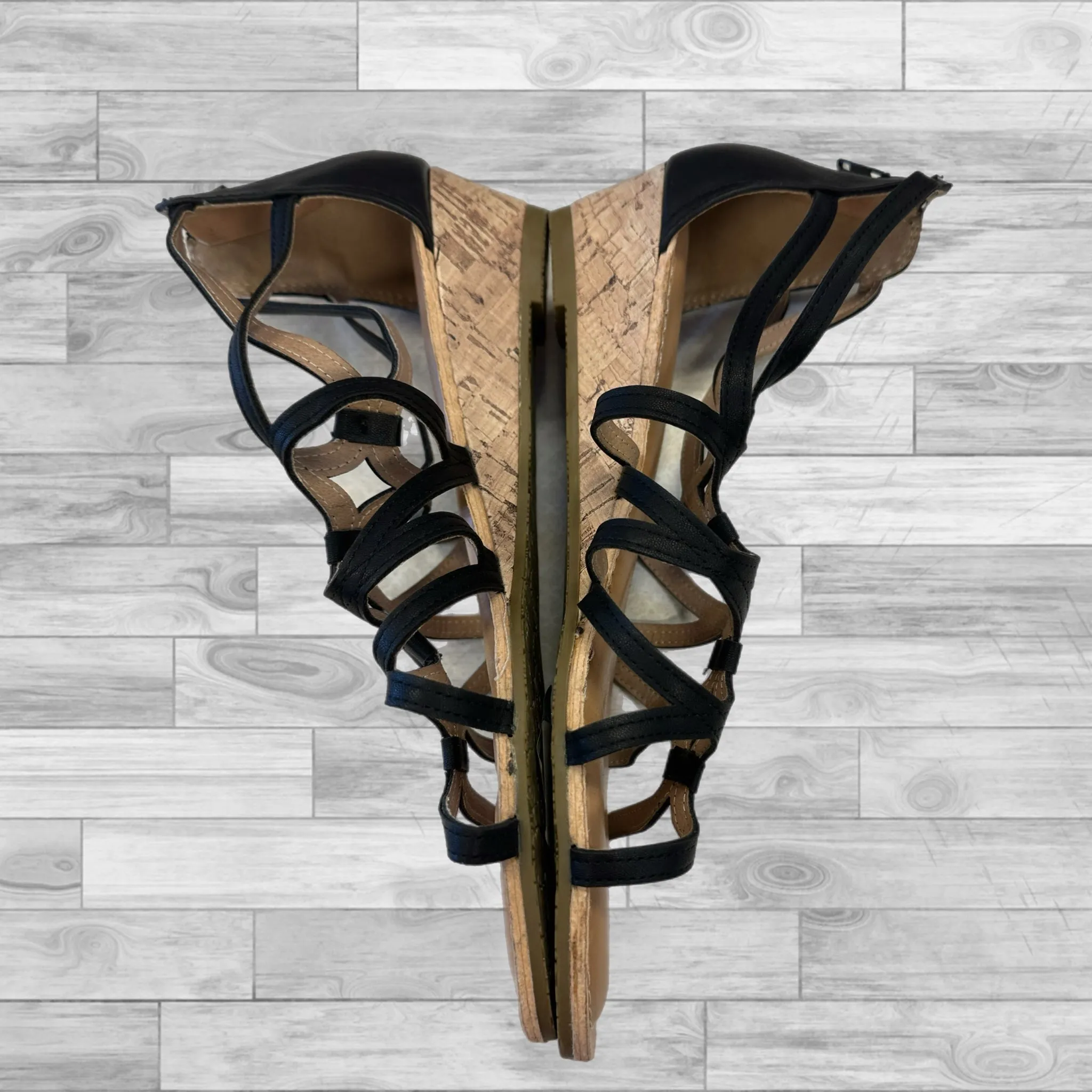 Sandals Heels Kitten By Esprit In Black, Size: 9