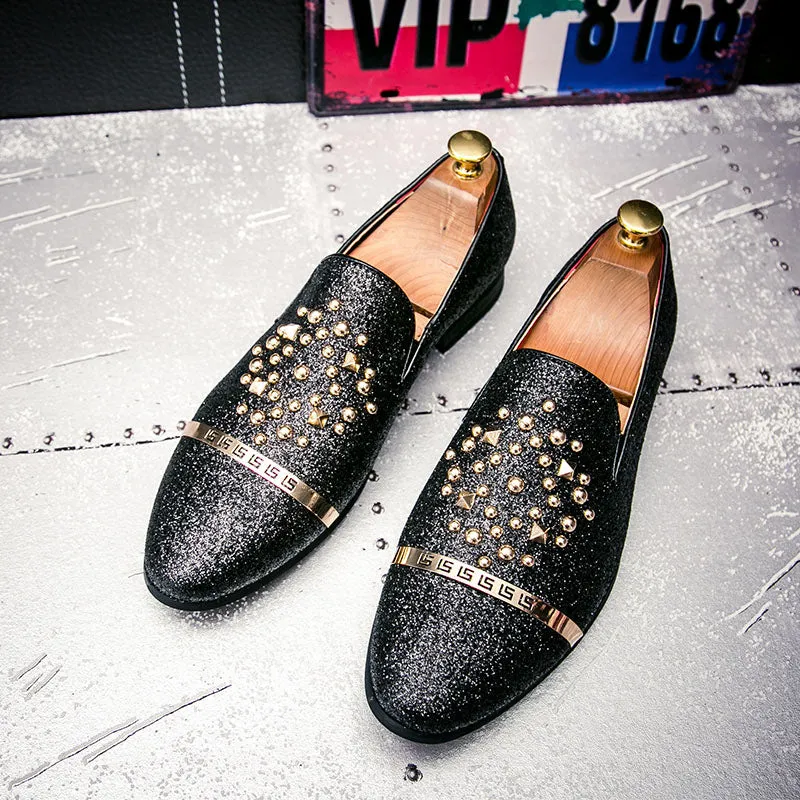 Spiked Rivets Unique Men Loafers Shoes