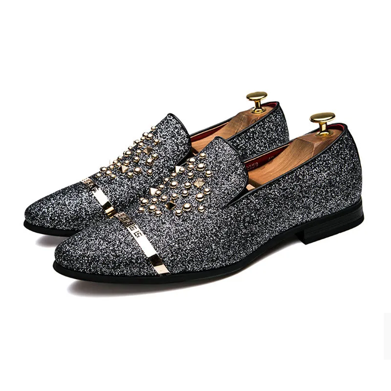 Spiked Rivets Unique Men Loafers Shoes