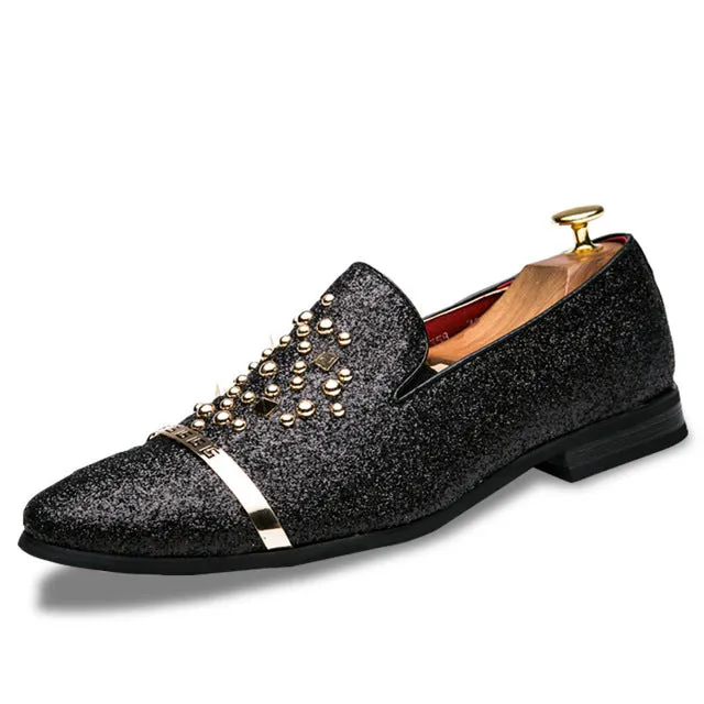 Spiked Rivets Unique Men Loafers Shoes