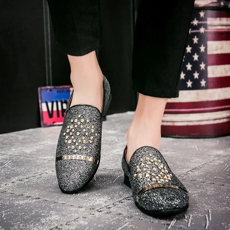 Spiked Rivets Unique Men Loafers Shoes