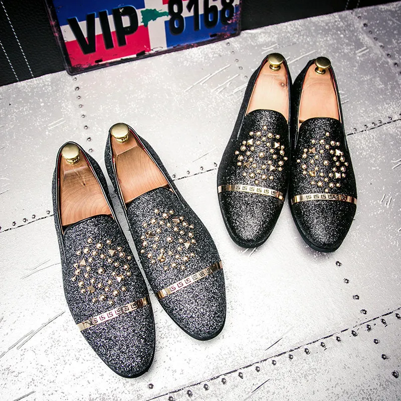 Spiked Rivets Unique Men Loafers Shoes