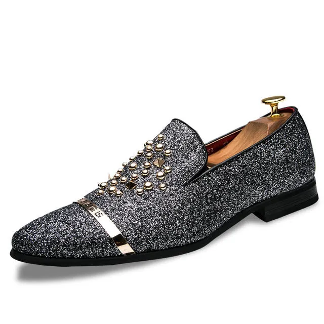 Spiked Rivets Unique Men Loafers Shoes
