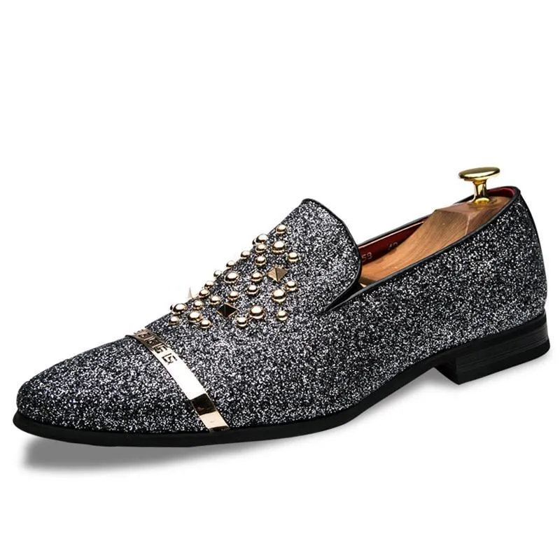 Spiked Rivets Unique Men Loafers Shoes