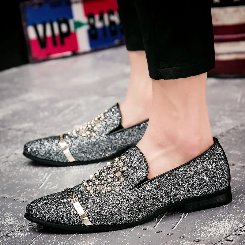 Spiked Rivets Unique Men Loafers Shoes