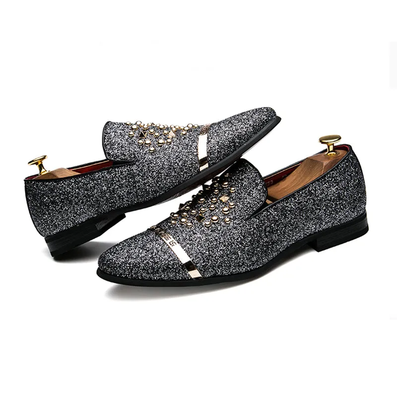 Spiked Rivets Unique Men Loafers Shoes