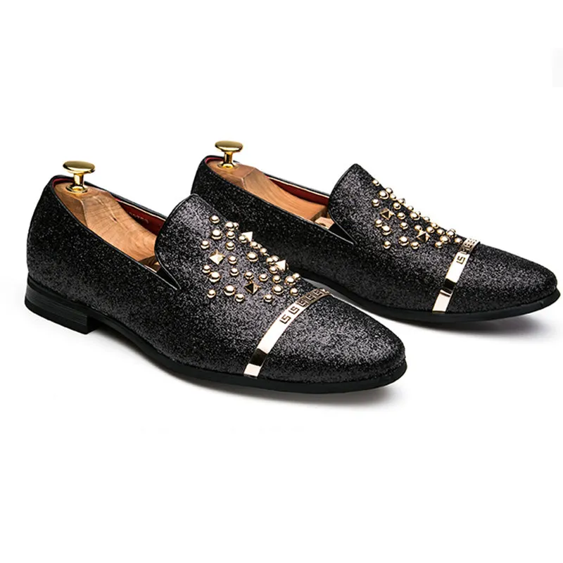 Spiked Rivets Unique Men Loafers Shoes