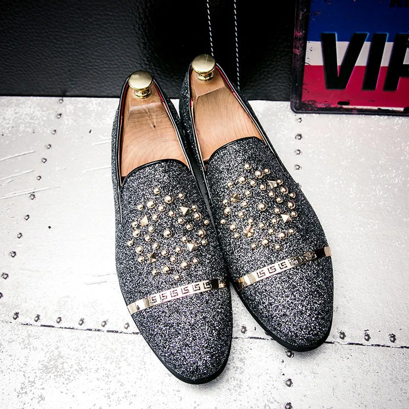 Spiked Rivets Unique Men Loafers Shoes